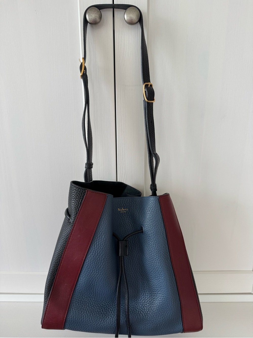 Mulberry Millie Leather Drawstring Tote Bag-Tricolor - Picture 2 of 14